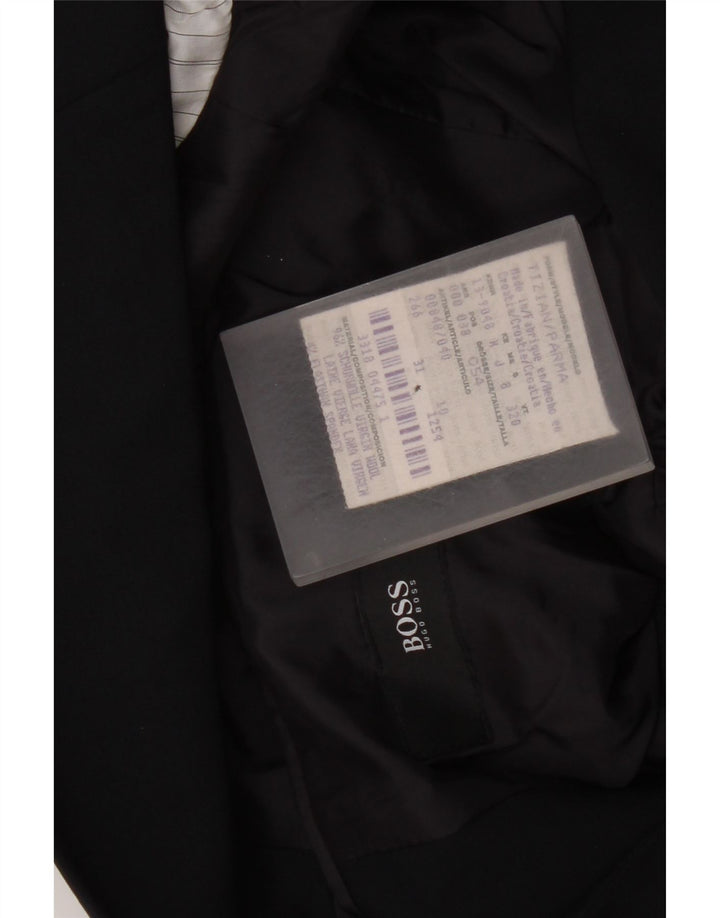 Giacca blazer da uomo a 2 bottoni Hugo Boss EU 54 2XL Lana vergine blu navy