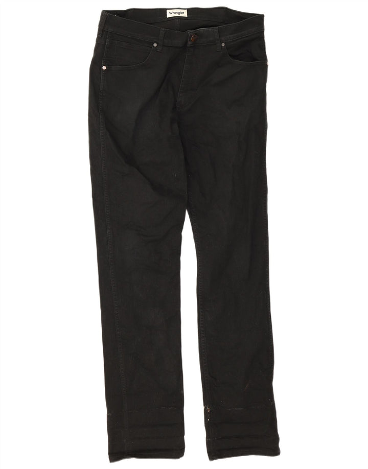 Jeans slim da uomo Wrangler W32 L34 cotone nero