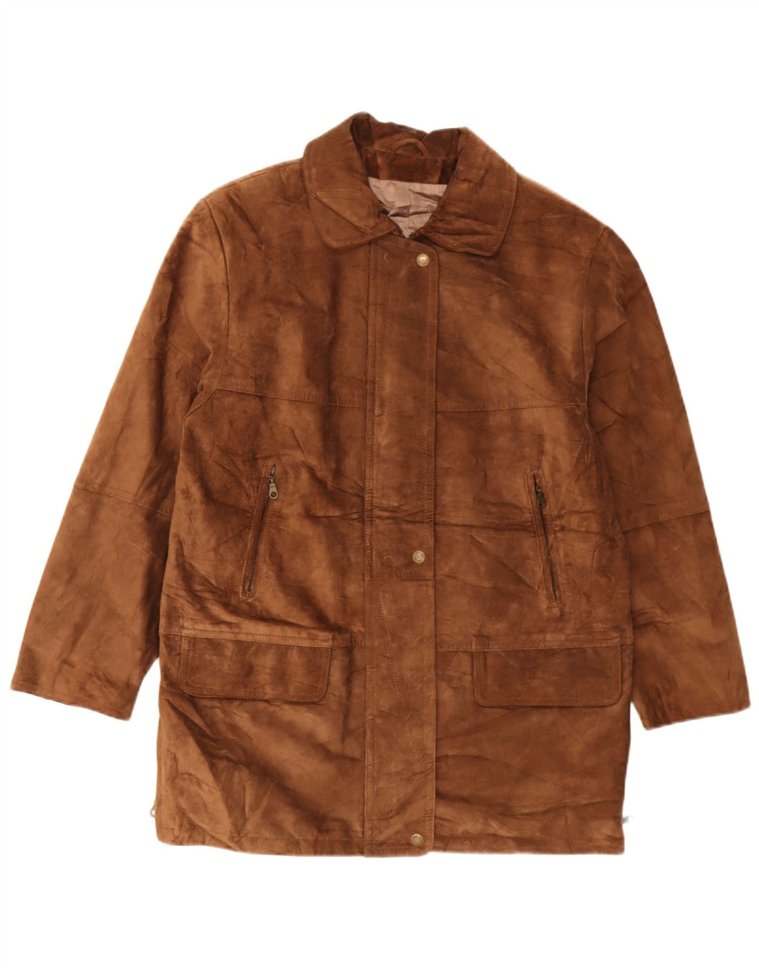 Soprabito da donna in pelle scamosciata Sauria EU 44 XL in pelle marrone