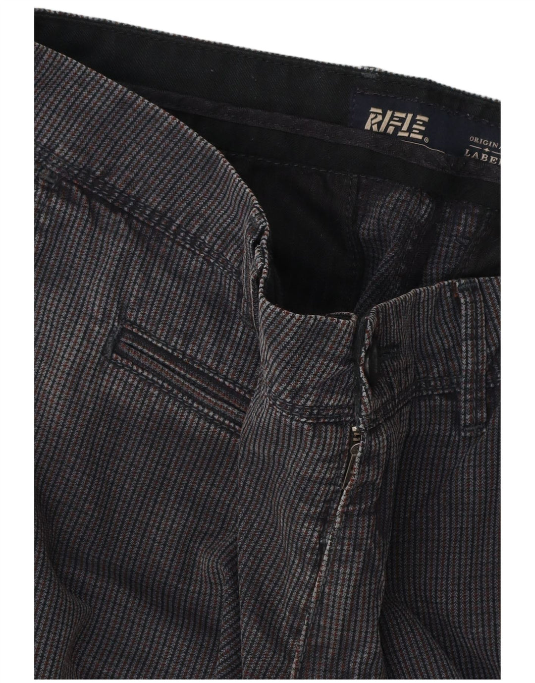 Pantaloni chino slim da uomo Rifle W32 L33 blu navy a quadri