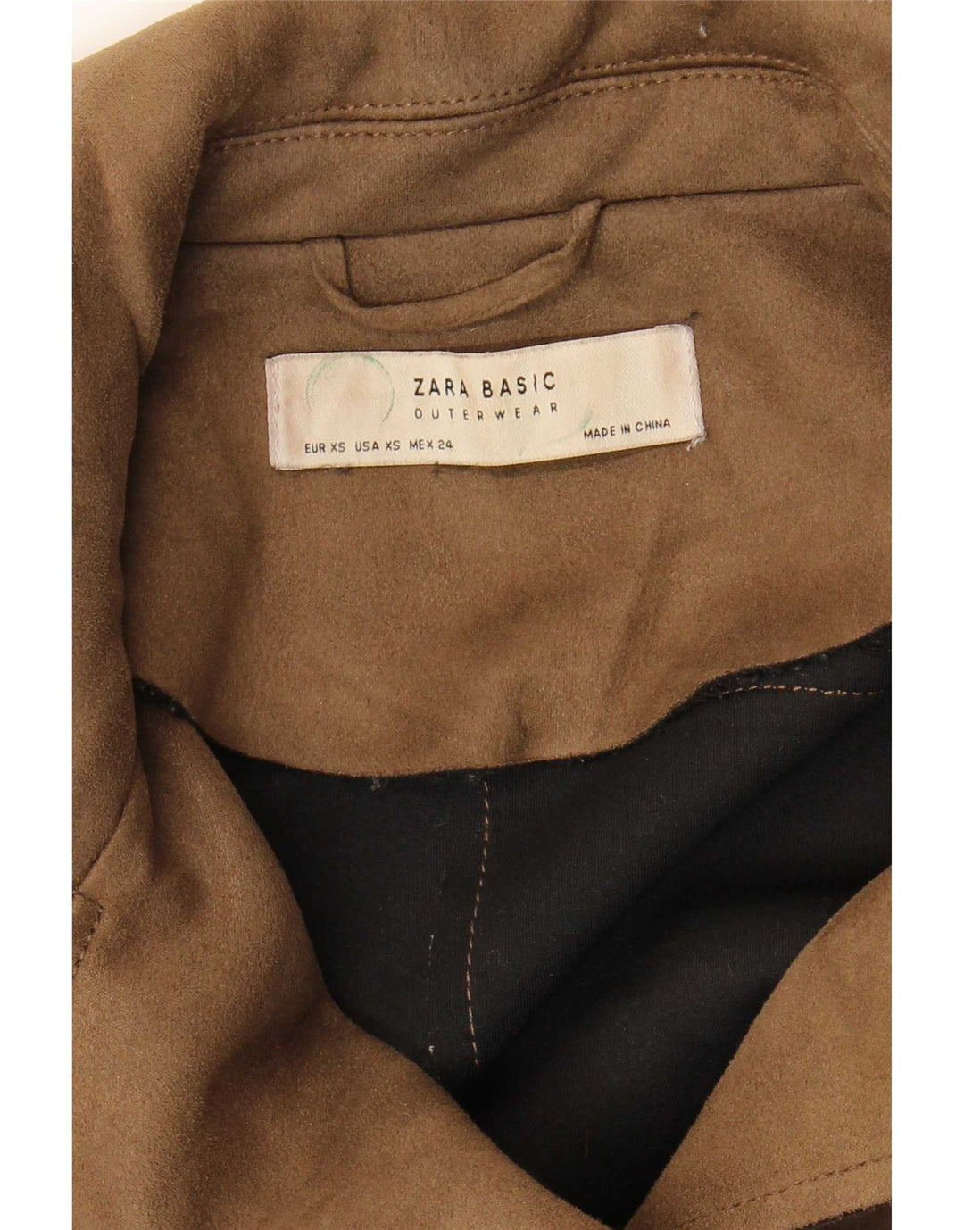 Giacca da motociclista corta da donna Zara UK 6 XS Marrone