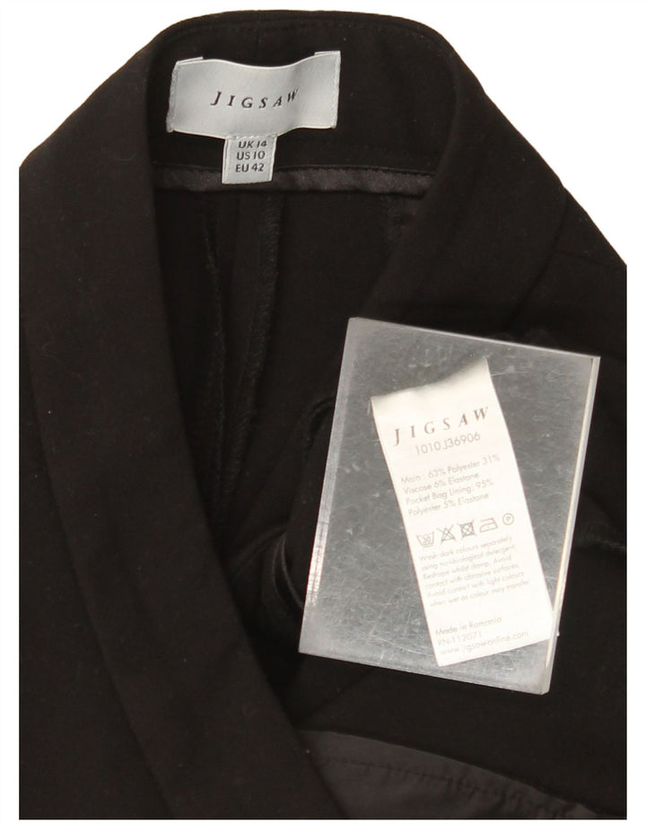 Pantaloni corti dritti da donna JIGSAW UK 14 Large W34 L25 neri