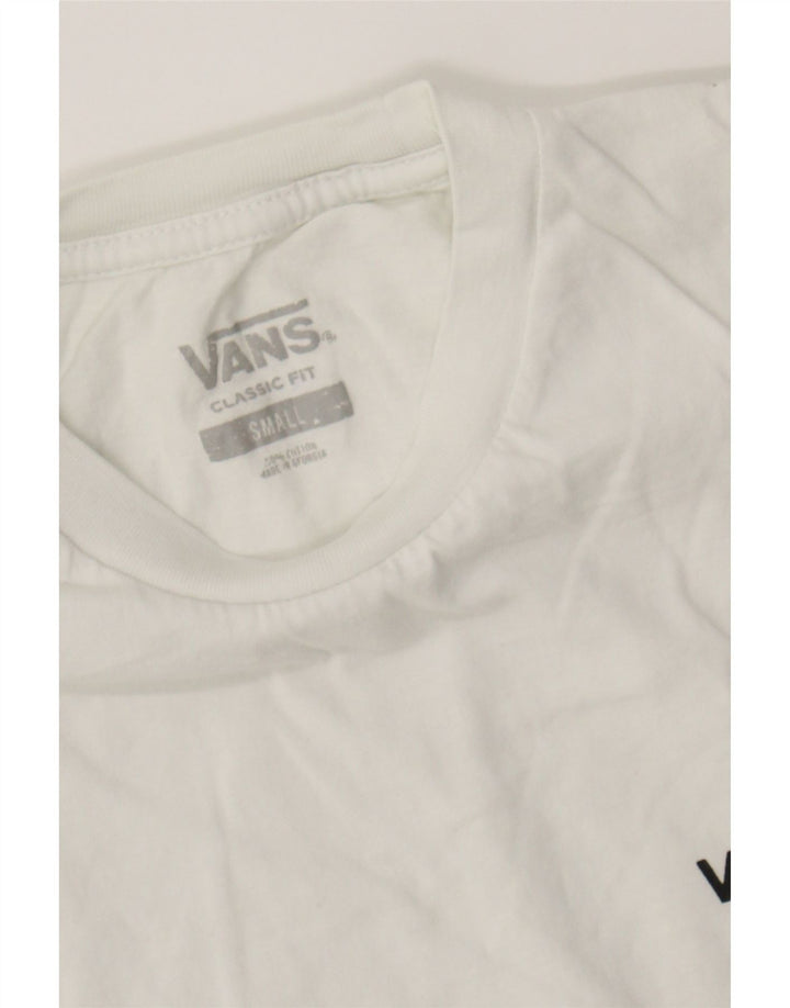 VANS Mens Classic Fit T-Shirt Top Small White Cotton Vintage Vans and Second-Hand Vans from Messina Hembry 