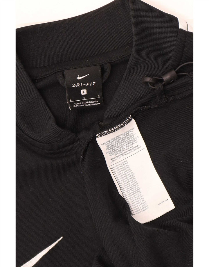 Giacca da tuta Nike Dri Fit da uomo, grande, in poliestere color block nero
