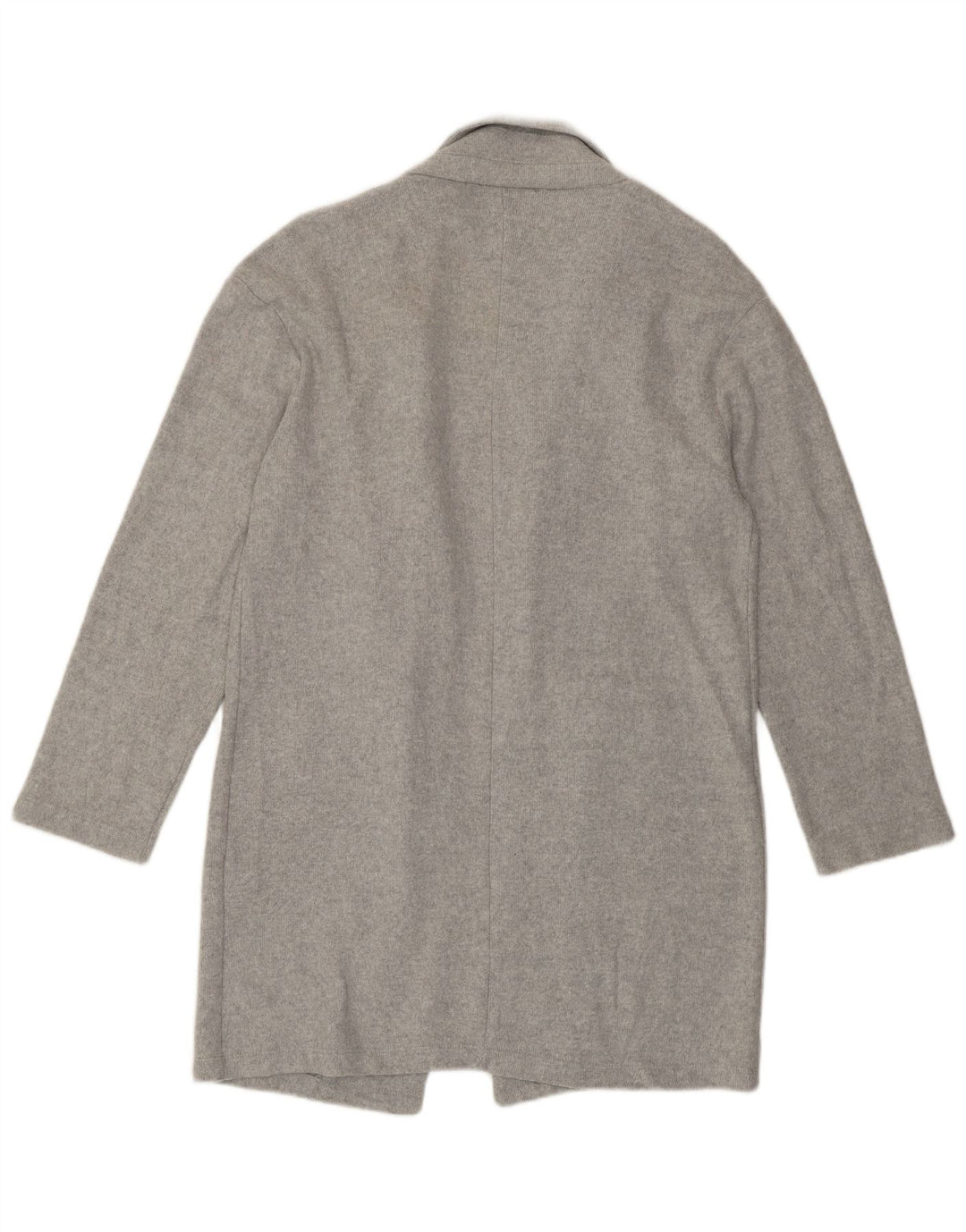 Maglione cardigan aperto a linea lunga da donna Zara UK 14 Poliestere grigio medio