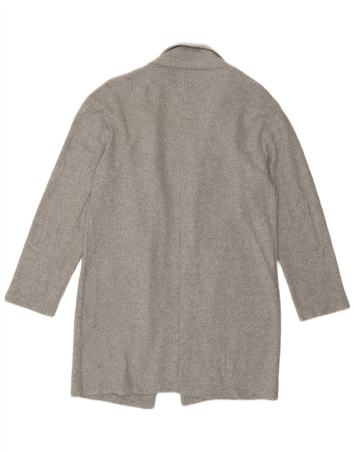 Maglione cardigan aperto a linea lunga da donna Zara UK 14 Poliestere grigio medio