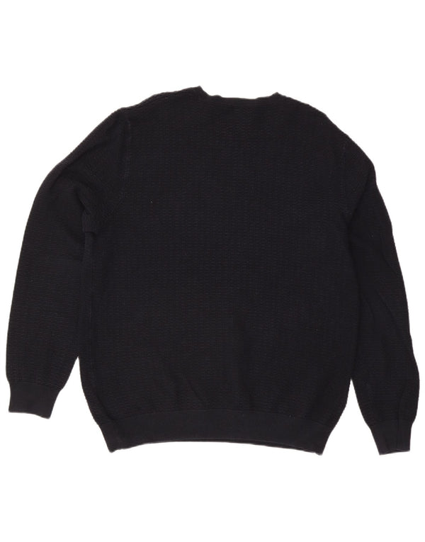Maglione maglione girocollo da uomo Cos XL in cotone blu navy