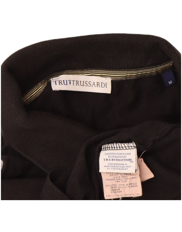Polo Uomo Trussardi Media Nera In Cotone