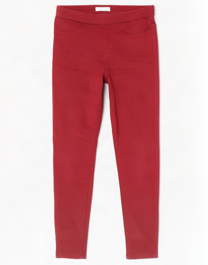 Jeans Jeggings da donna Marks & Spencer UK 12 Medio W30 L28 Cotone rosso