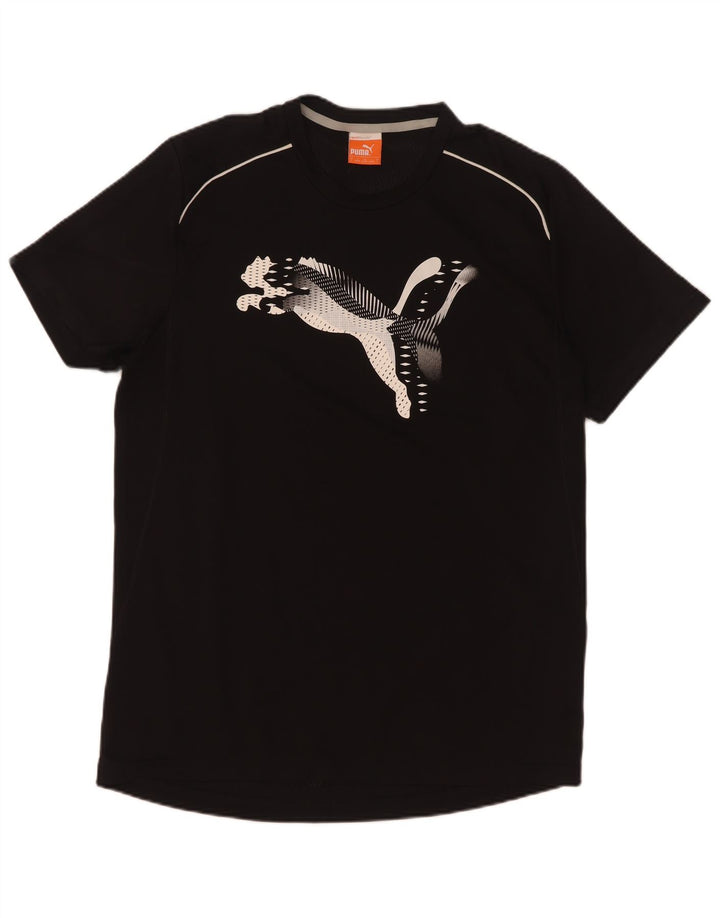 T-shirt grafica da uomo Puma Top grande in poliestere nero