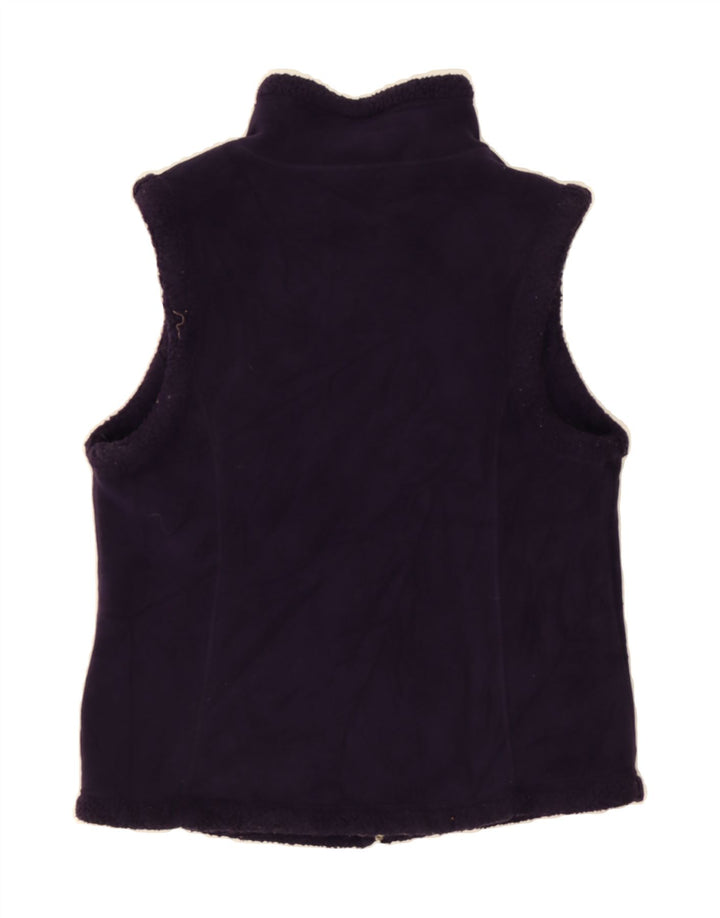 VINTAGE Womens Fleece Gilet UK 14 Medium Purple Vintage Vintage and Second-Hand Vintage from Messina Hembry 
