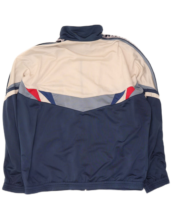 Diadora Giacca da tuta grafica da uomo UK 44 XL Navy Blue Colourblock
