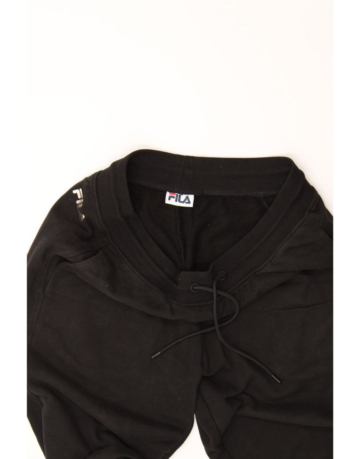 FILA Mens Tracksuit Trousers Joggers Small  Black Cotton Vintage Fila and Second-Hand Fila from Messina Hembry 