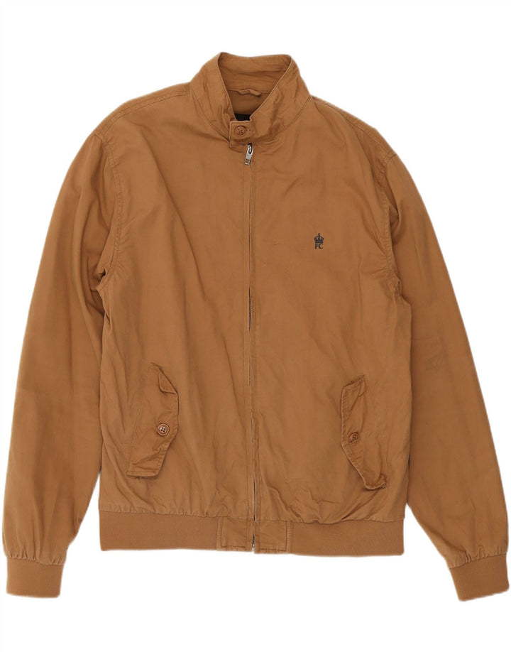 FRENCH CONNECTION Mens Bomber Jacket UK 40 Large Brown Cotton Vintage French Connection and Second-Hand French Connection from Messina Hembry 
