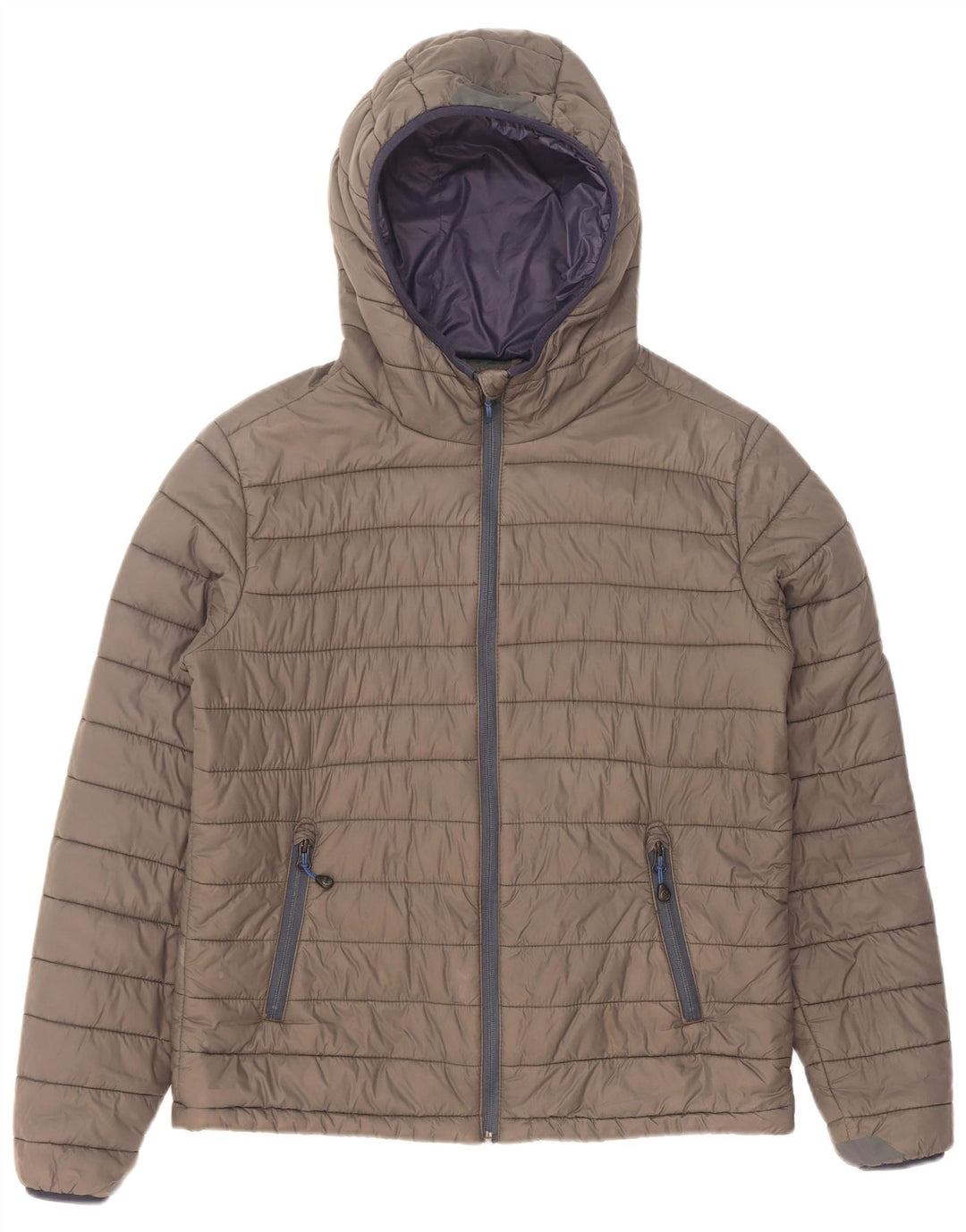 Giacca imbottita con cappuccio da uomo North Sails UK 36 piccola in nylon grigio