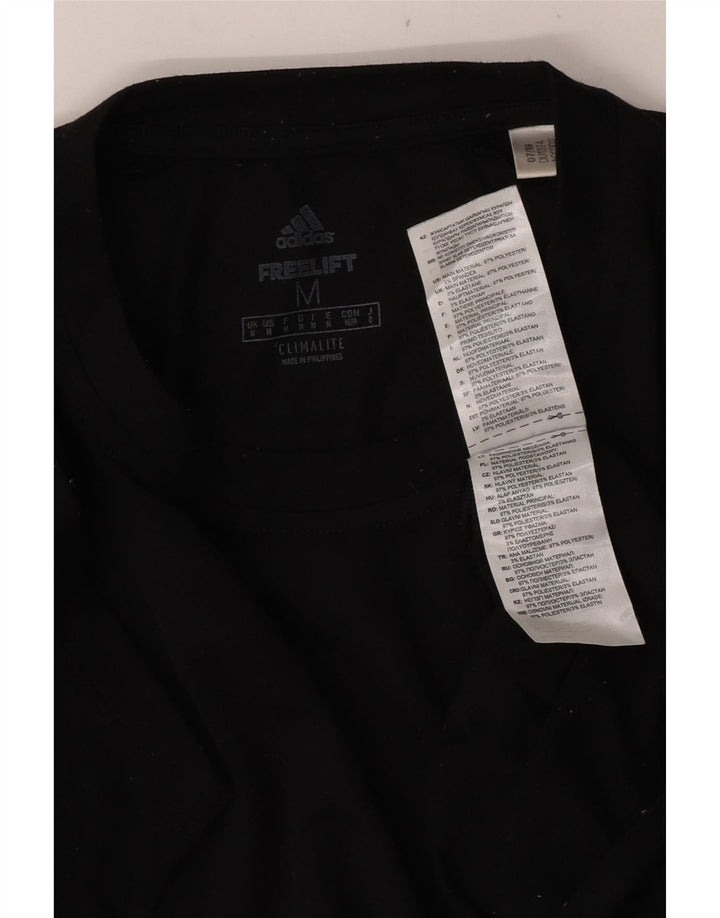 T-shirt ADIDAS Climalite da uomo, poliestere medio nero