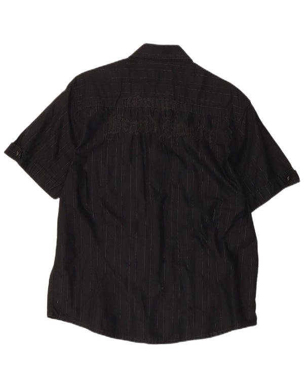 Camicia a maniche corte grafica da uomo Jack & Jones, cotone a righe nere grandi