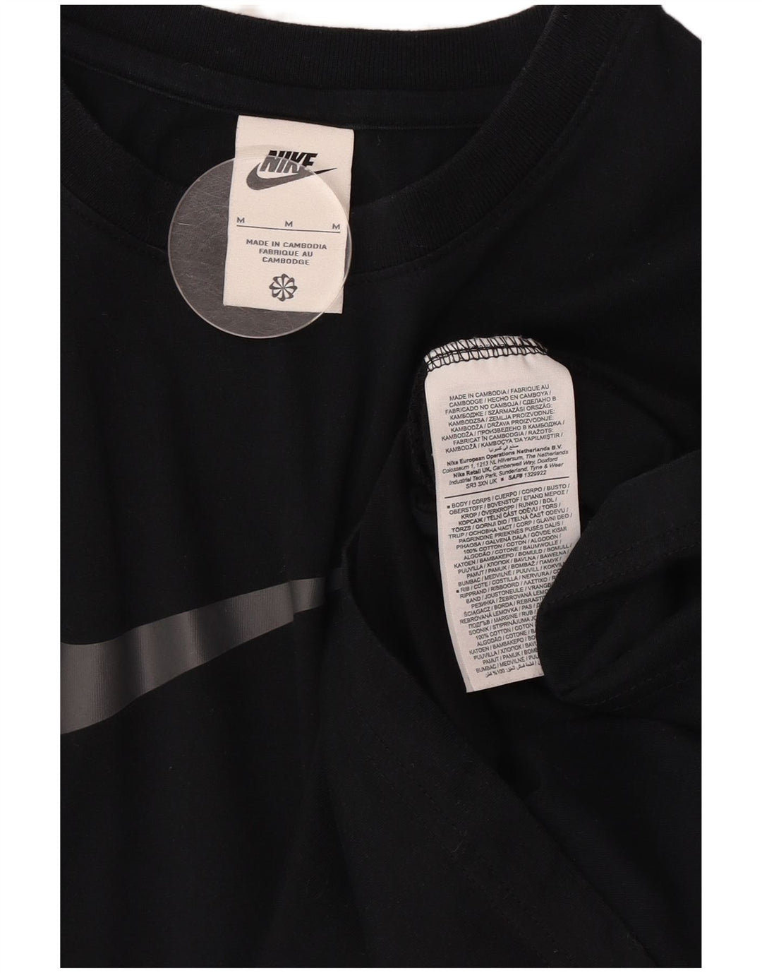 T-shirt grafica da uomo Nike Top in cotone nero medio