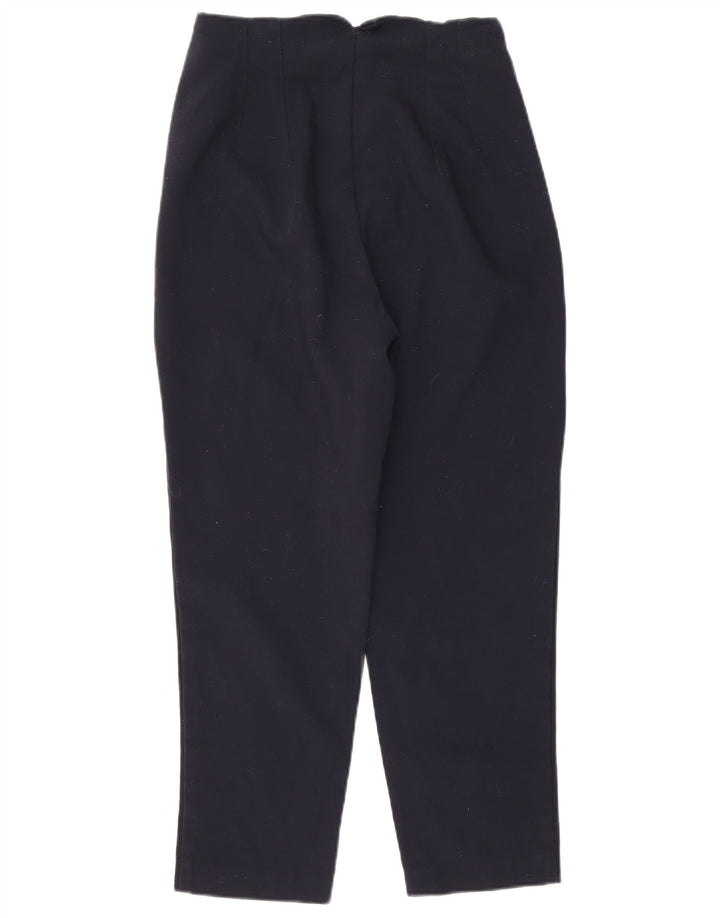 Pantaloni corti affusolati da donna Zara medi W28 L25 poliestere blu navy