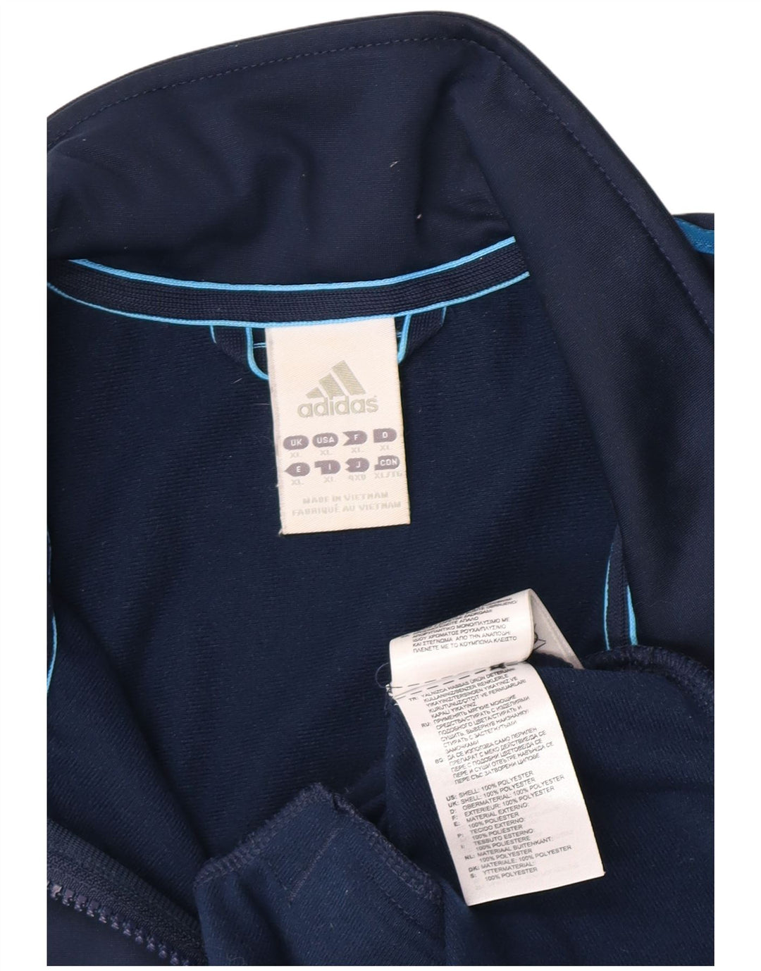 Giacca da ginnastica da uomo Adidas XL in poliestere blu navy