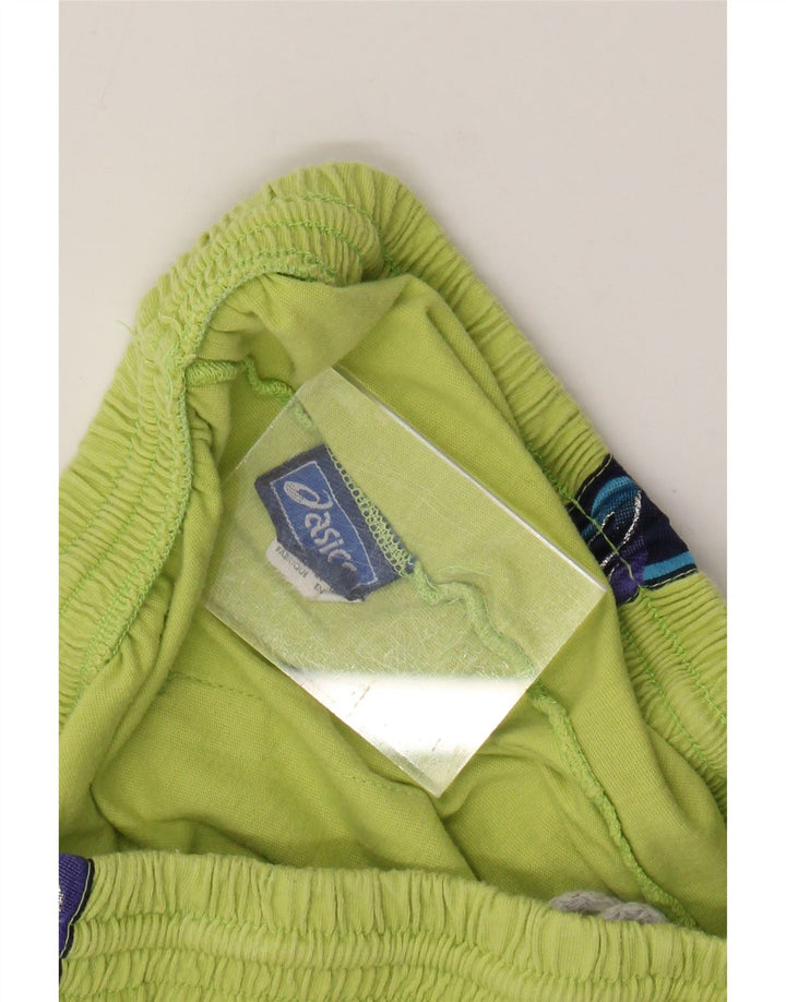 Pantaloncini sportivi ASICS da uomo con grafica XL verde in cotone color block