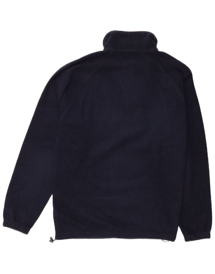 Maglione in pile da uomo Kappa con zip e collo medio in poliestere blu navy