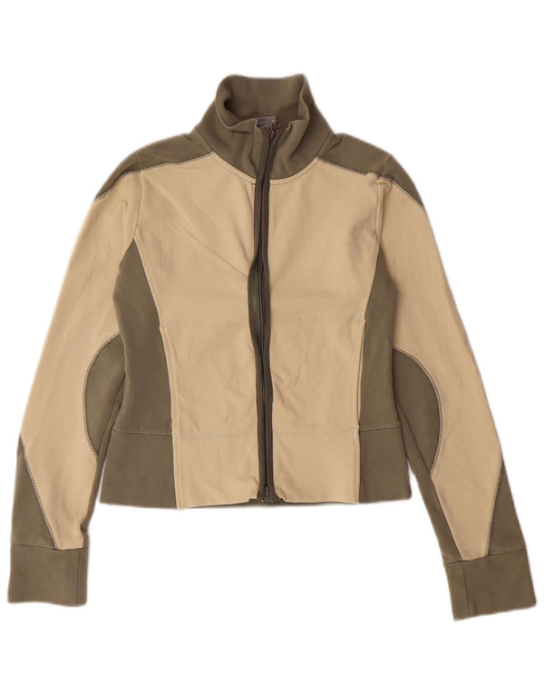 Giacca corta da tuta da donna NIKE UK 8/10 Small Beige Colourblock