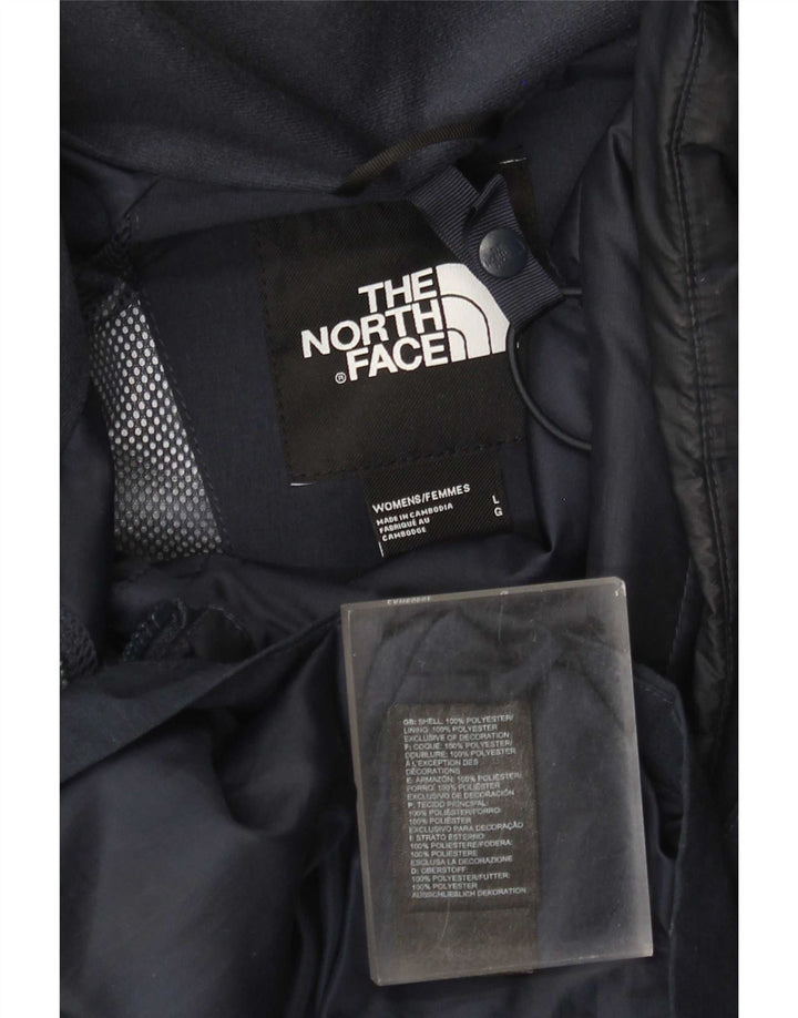 Giacca antipioggia con cappuccio da donna The North Face UK 16 Large in poliestere blu navy