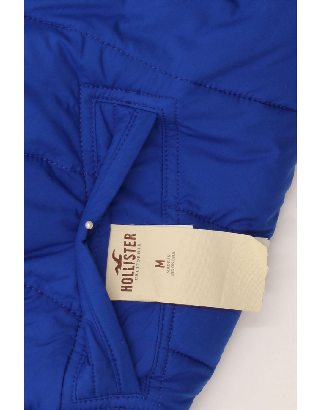 Gilet imbottito reversibile da uomo Hollister UK 38 medio blu navy poliestere