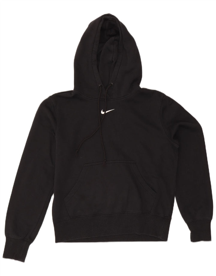 Felpa con cappuccio da uomo Nike, cotone medio nero