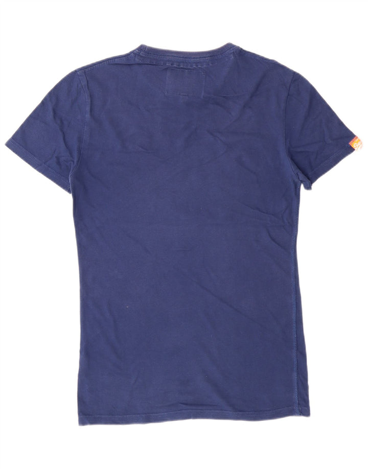 T-shirt grafica da uomo Superdry Top XS in cotone blu navy