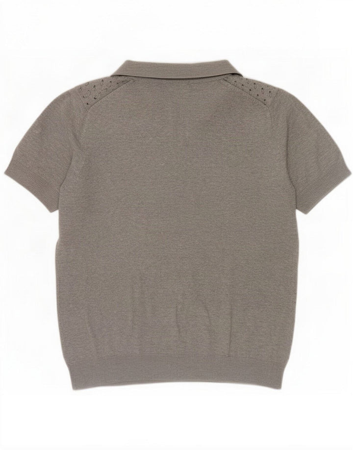 Polo da uomo con motivo astratto Zara Grigio medio