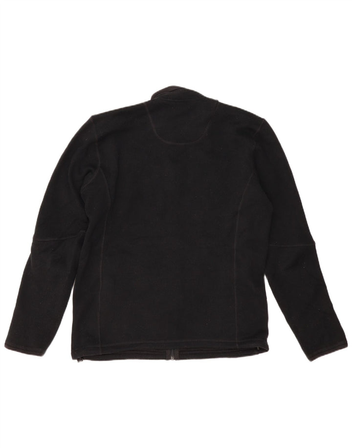 MARKS & SPENCER Giacca in pile oversize da donna UK 10 Small Poliestere nero