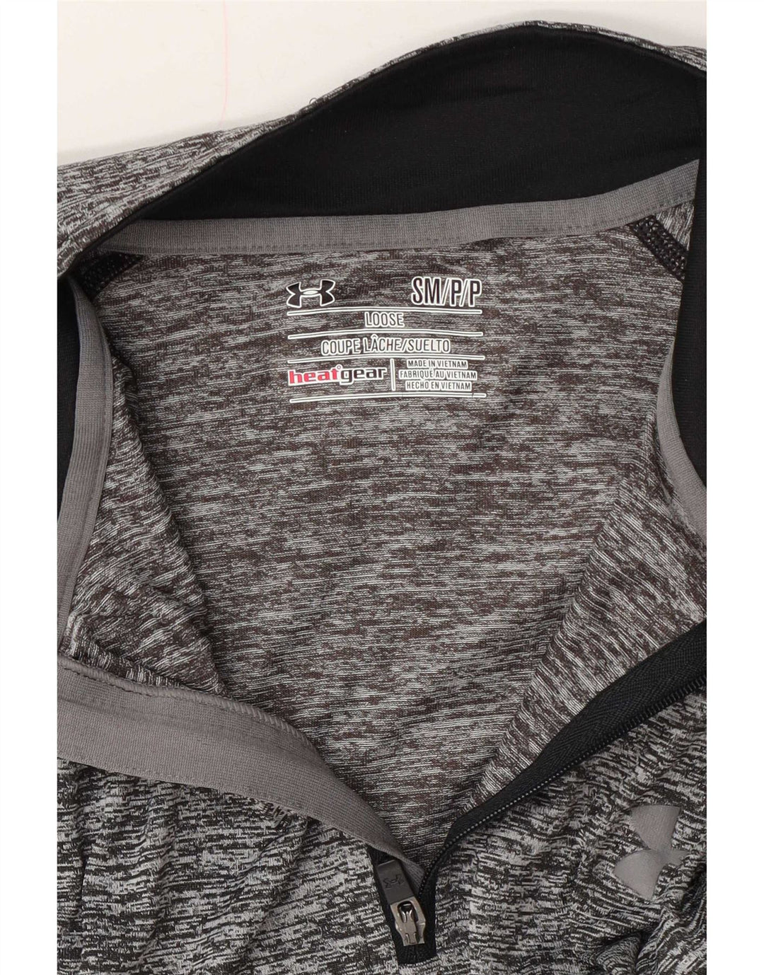 Under Armour Uomo Heat Gear Pullover Tuta da ginnastica Top Small Grigio screziato