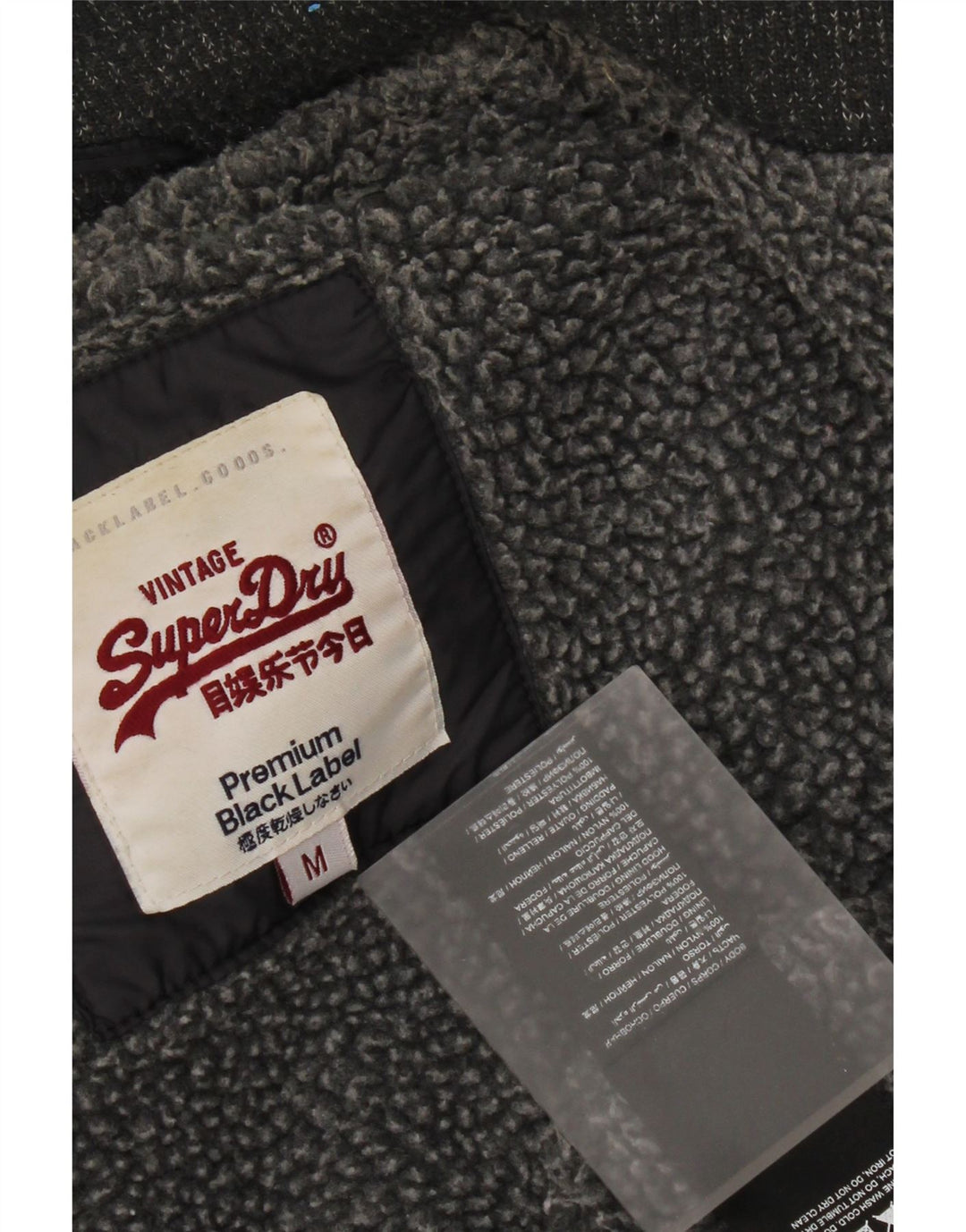 Gilet imbottito con cappuccio da uomo Superdry UK 38 nylon grigio medio