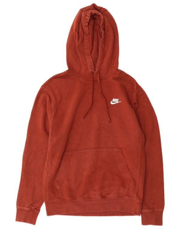 Felpa con cappuccio da uomo Nike Small in cotone marrone