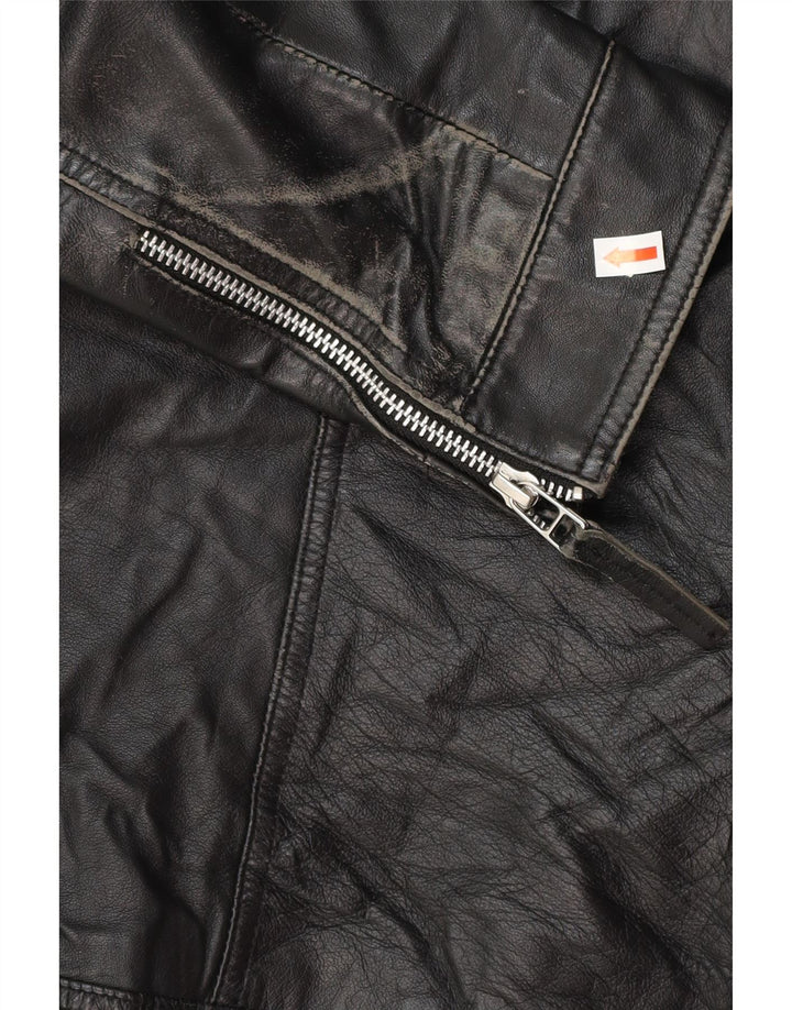 Giacca in pelle da motociclista da donna Isaco & Kawa IT 44 media pelle nera