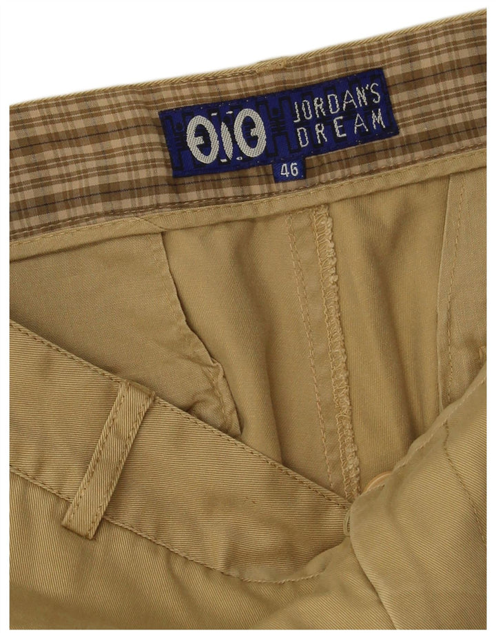 Pantaloncini cargo vintage da uomo IT 46 piccoli W30 in cotone beige