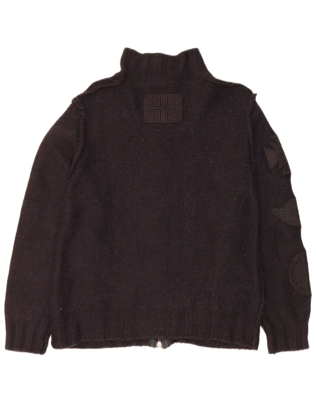 Maglione cardigan da donna Richmond UK 20 2XL Lana nera