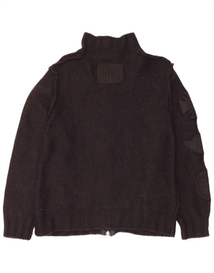 Maglione cardigan da donna Richmond UK 20 2XL Lana nera