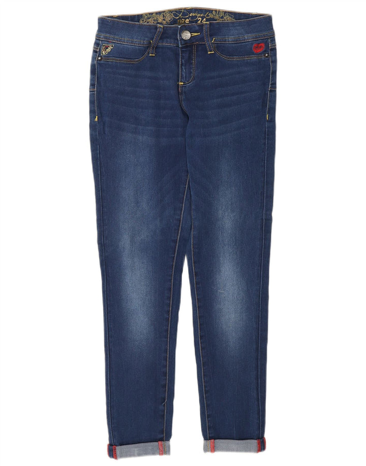 DESIGUAL Womens Skinny Jeans W24 L25 Blue