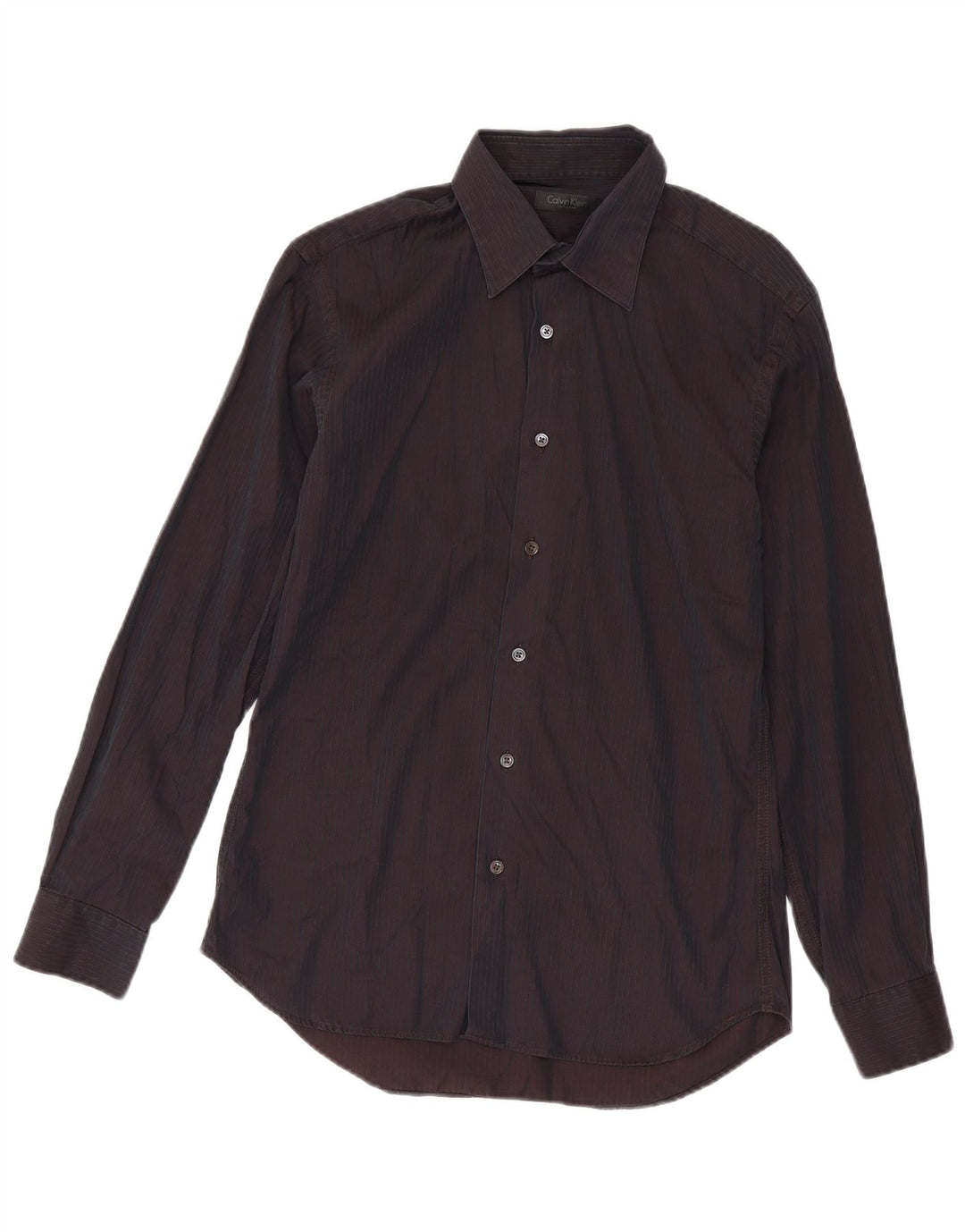 Camicia da uomo Calvin Klein taglia 40 medio bordeaux gessato