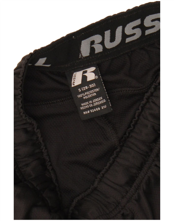 RUSSELL ATHLETIC Pantaloncini sportivi Dri-Power da uomo piccoli in poliestere nero
