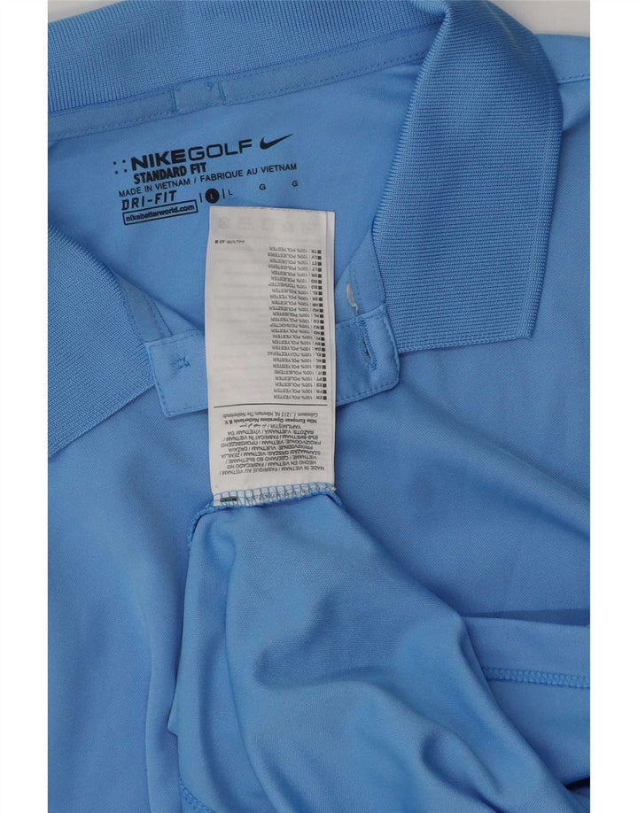 Polo Nike da uomo Dri Fit Standard grande blu in poliestere