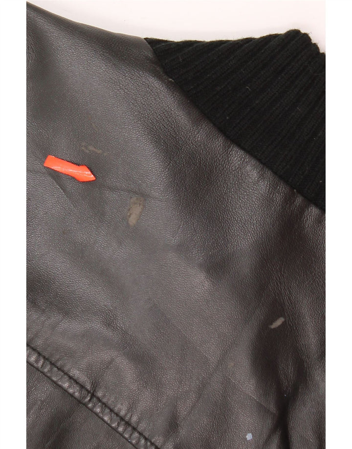Giubbotto Bomber In Pelle Uomo Conbipel IT 48 Medio Pelle Nera