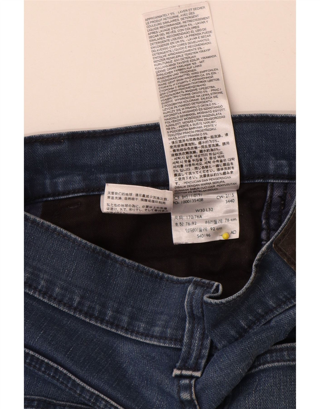 Jeans slim da uomo Levi's W30 L30 in cotone blu