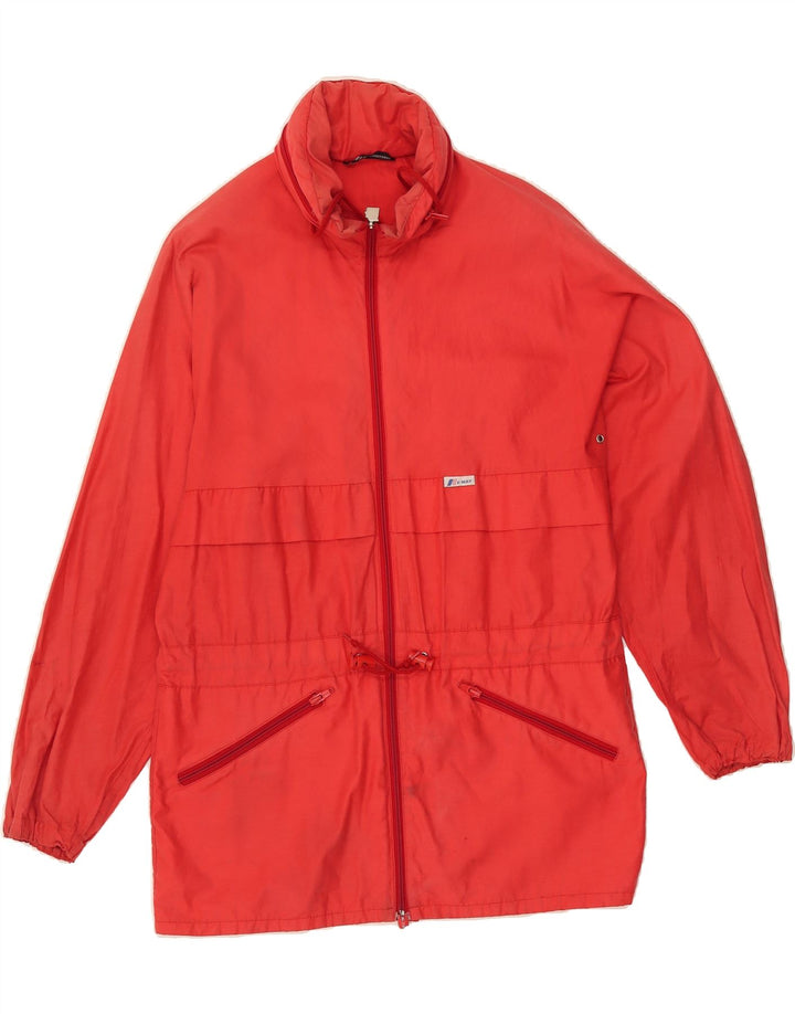 K-WAY Mens Hooded Windbreaker Jacket UK 38 Medium Red Cotton Vintage K-Way and Second-Hand K-Way from Messina Hembry 