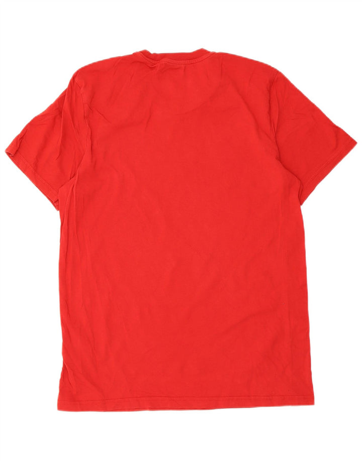T-shirt Adidas da uomo in cotone rosso medio