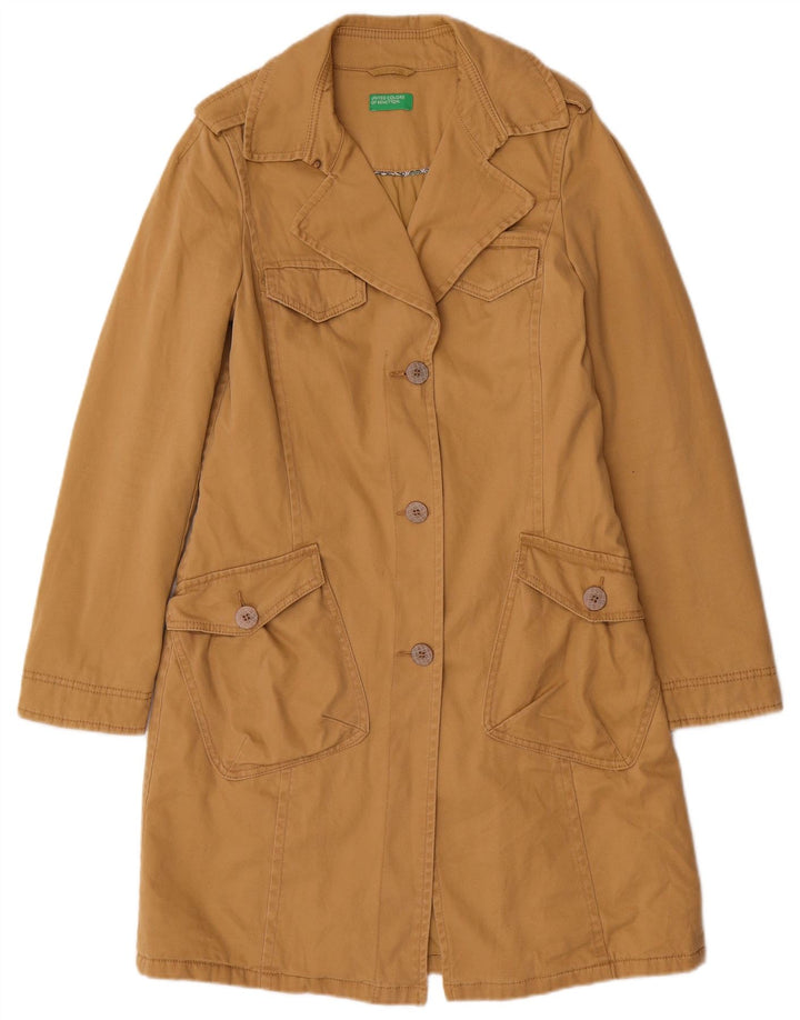 Trench da donna Benetton UK 8 piccolo in cotone beige