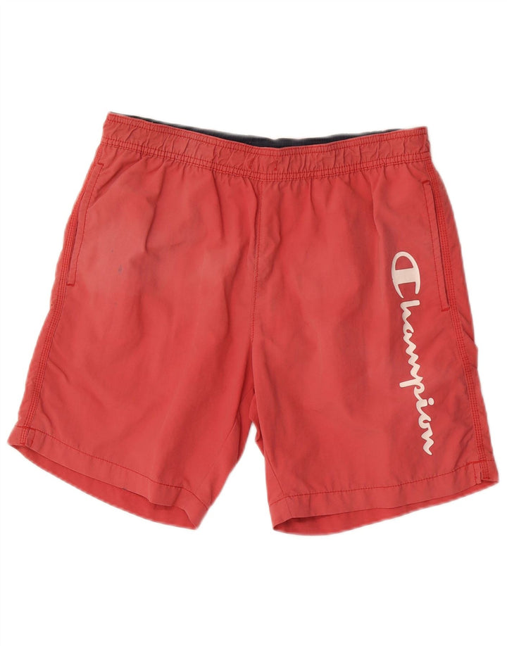 Pantaloncini da bagno grafici da uomo Champion Small rosso in poliammide
